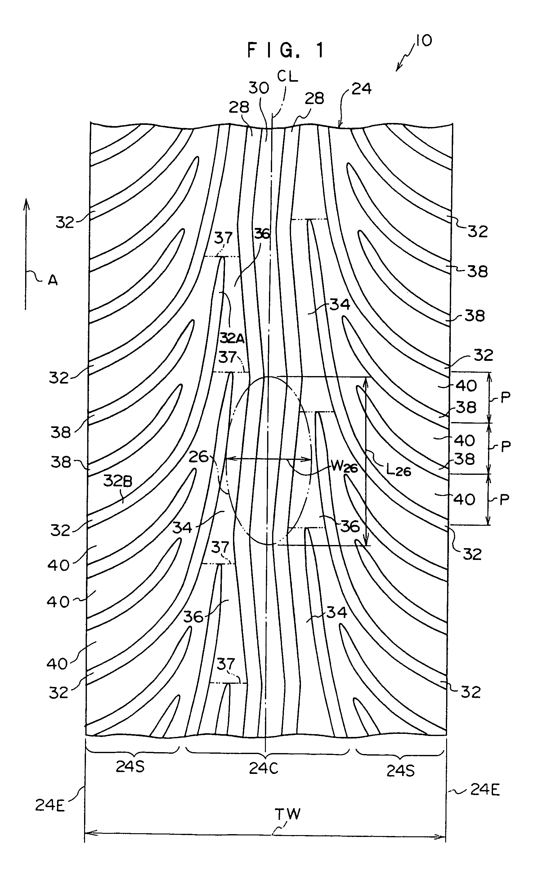 Pneumatic tire for motorcycle