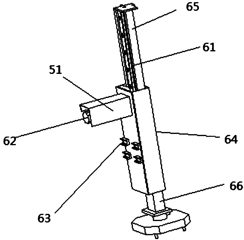 Mobile phone lens module injection machine lateral taking type mechanical hand