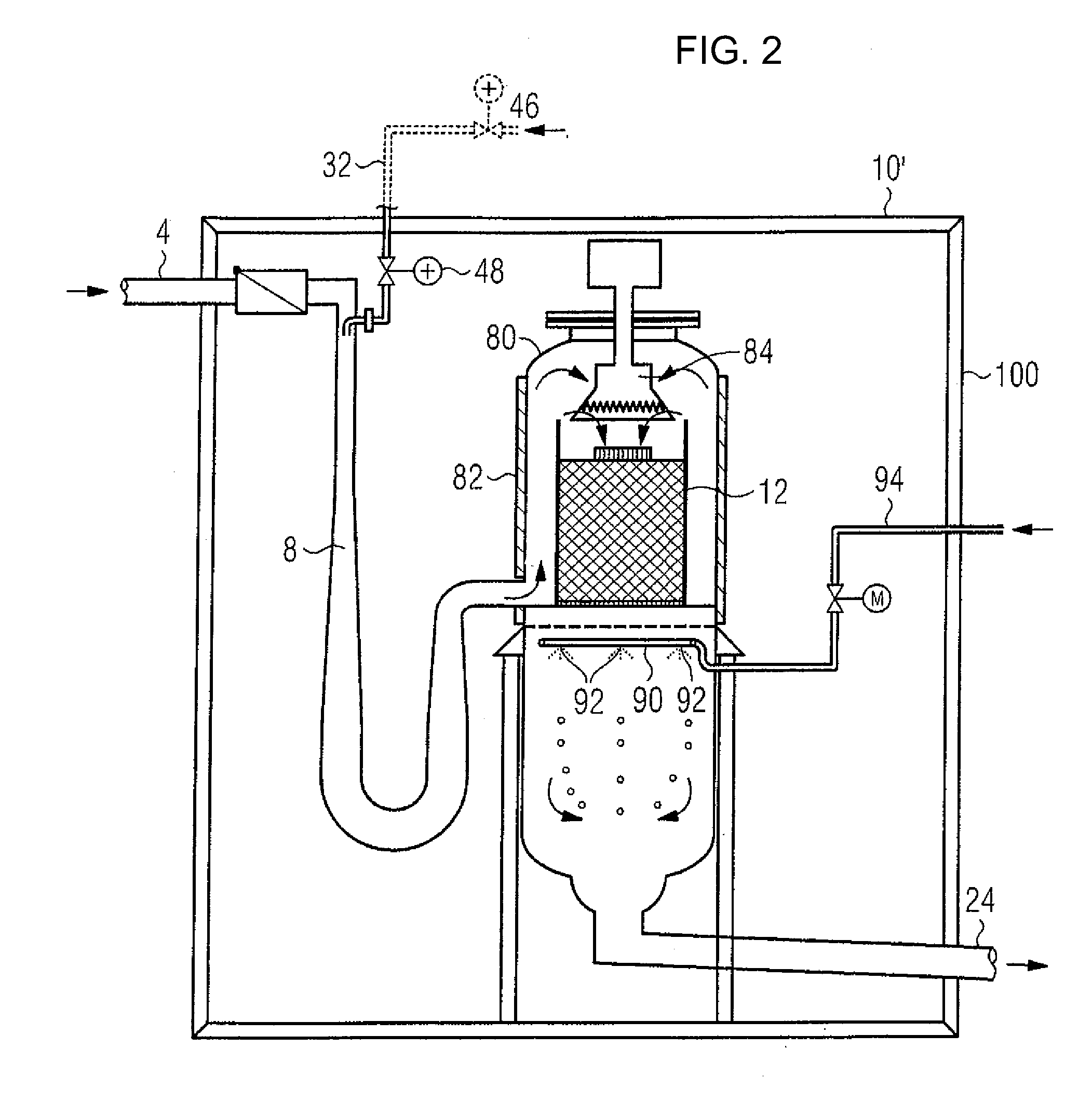 Method for Catalytic Recombination of Hydrogen, Which is Carried in a Gas Flow, With Oxygen, and a Recombination System for Carrying out the Method