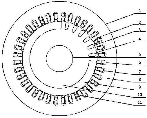 Unequal turn single-double-winding cast copper rotor induction motor