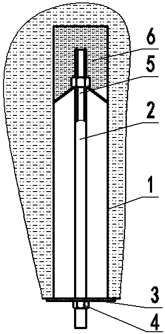 Anchor rod structure based on phosphorus-magnesium anchoring agent