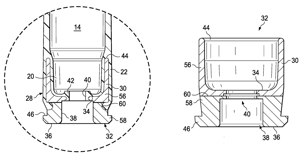 Two-piece primer insert for polymer ammunition