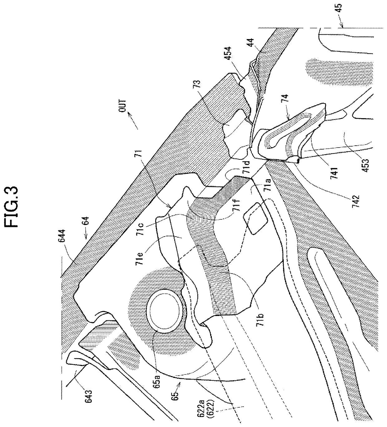 Vehicle body structure of vehicle