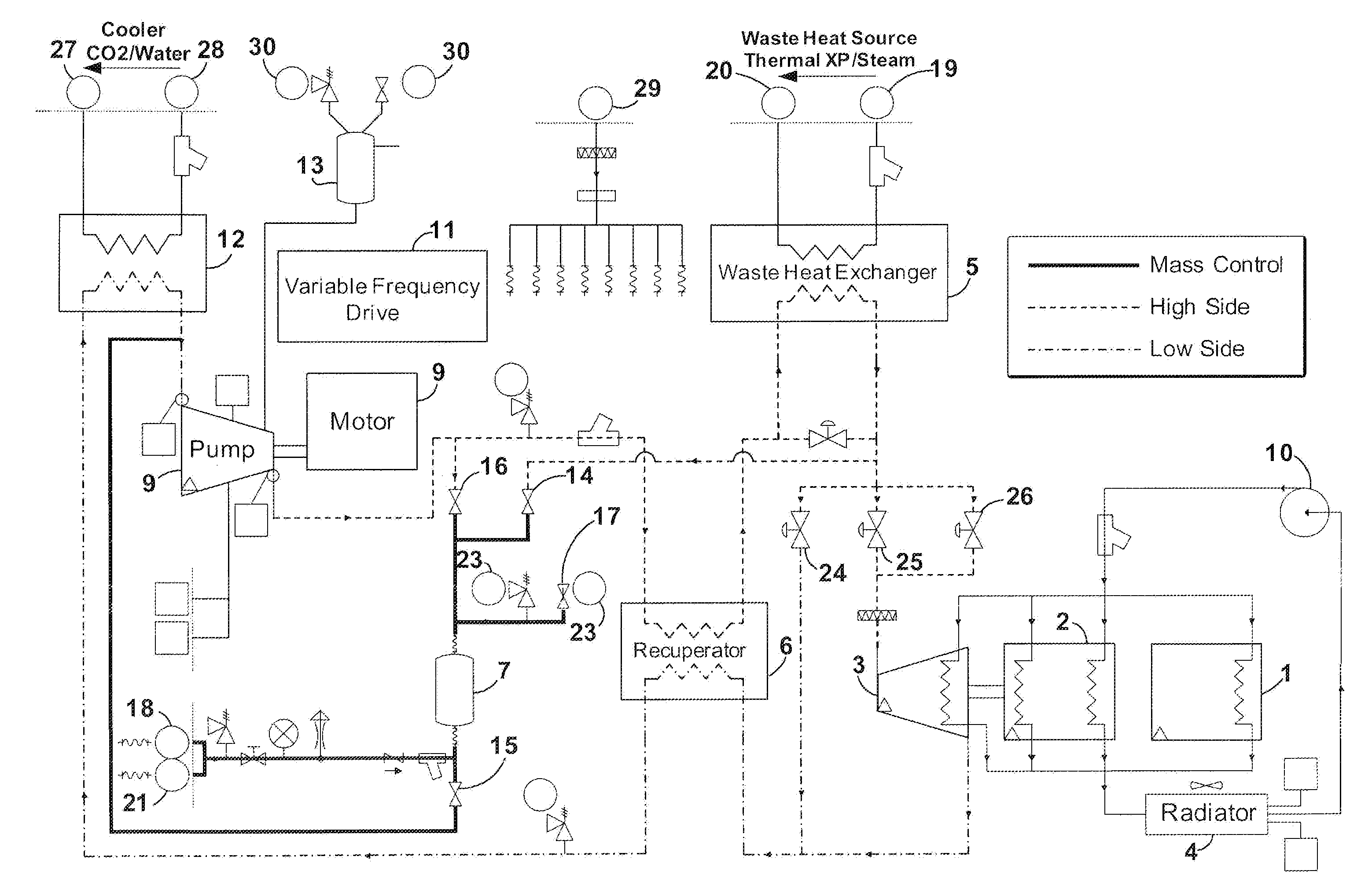 Heat engine and heat to electricity systems and methods with working fluid fill system