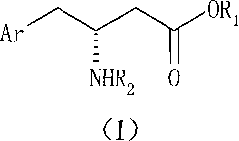 Method for preparing R-beta-aminobenzene butyric acid derivative