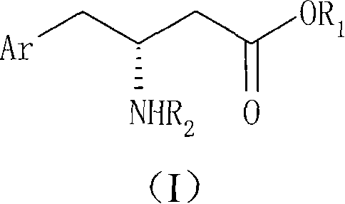 Method for preparing R-beta-aminobenzene butyric acid derivative