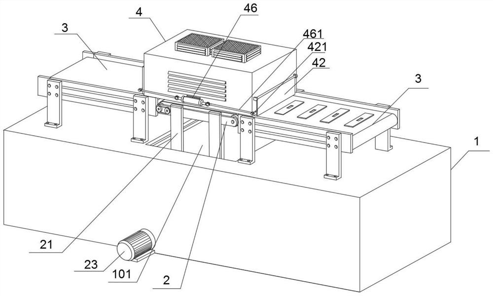 Special high-efficiency curing device for injection molding panel preparation