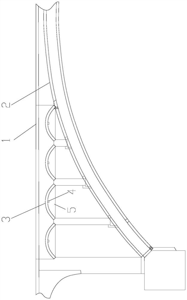 Web arch structure reinforced by frame type reinforcing structure