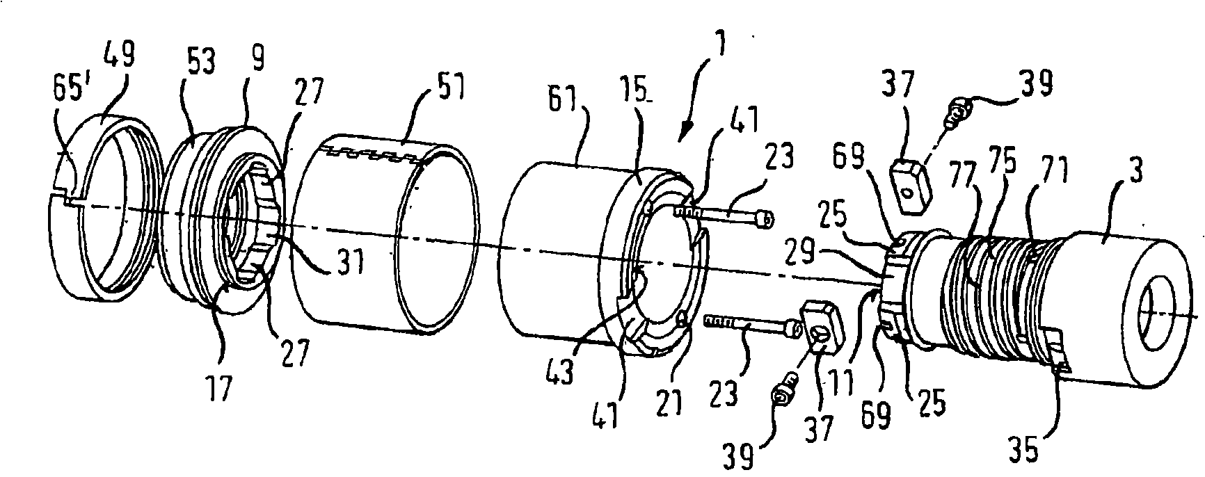 Multi-piece piston for a cold chamber casting machine