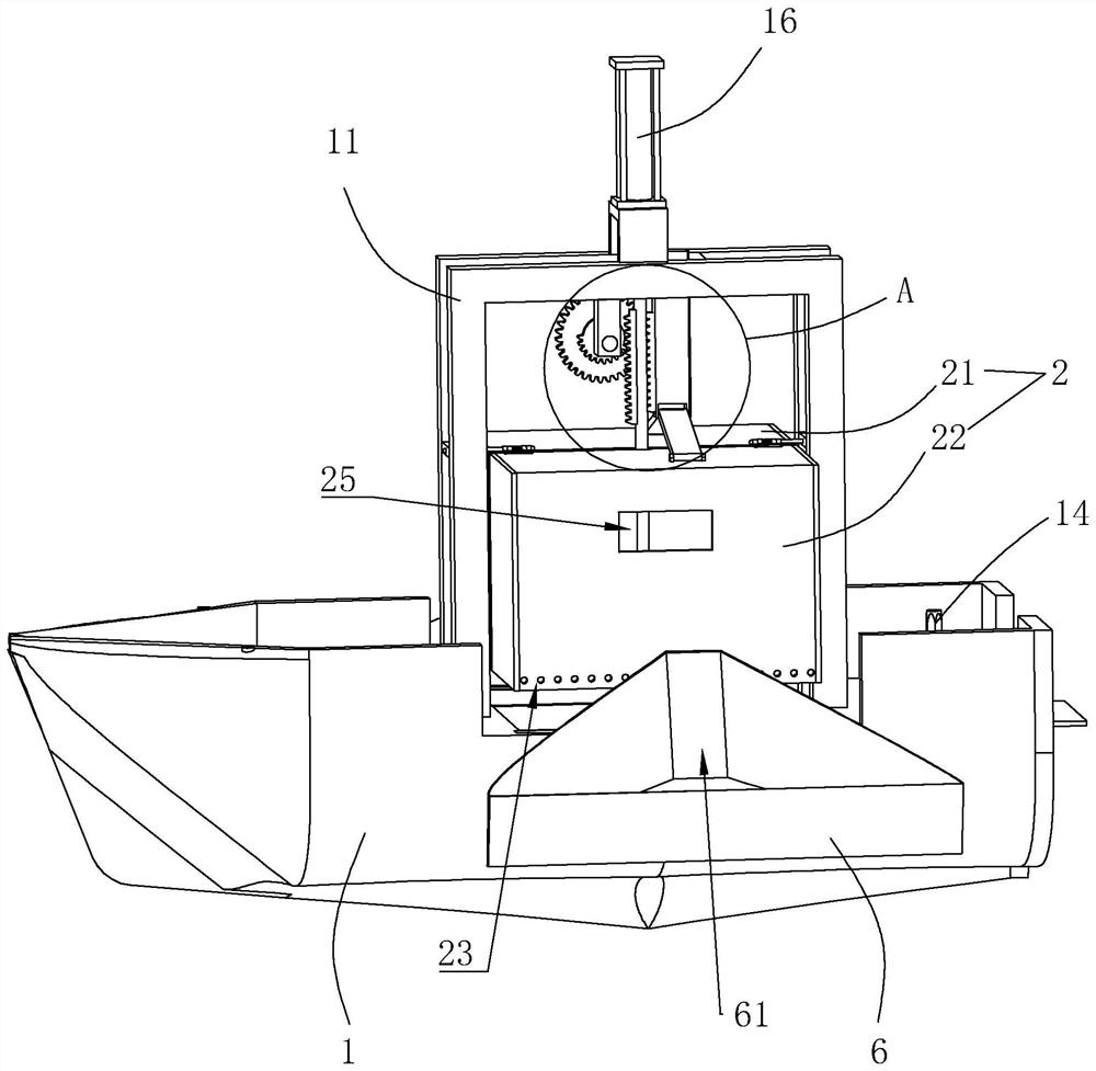 A river surface garbage disposal device