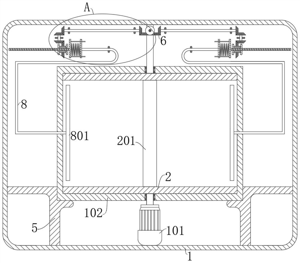 Self-pressing film antenna unfolding mechanism