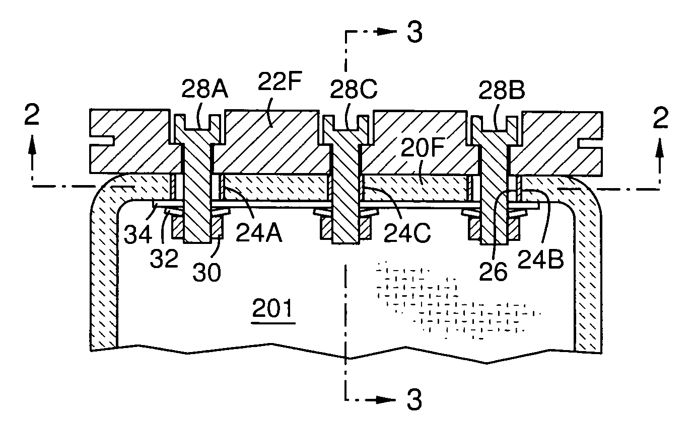 CMC to metal attachment mechanism