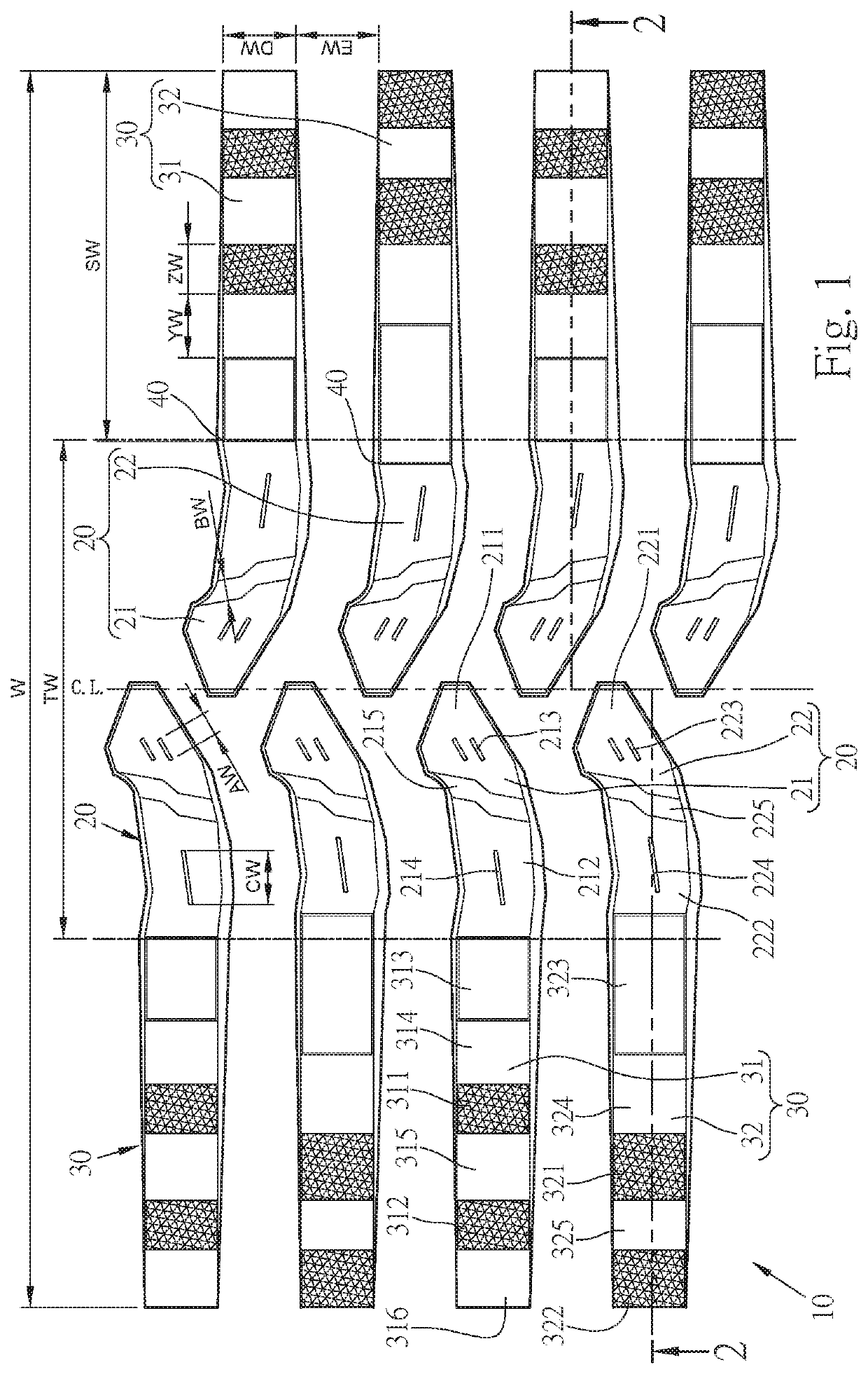 Tire pattern structure