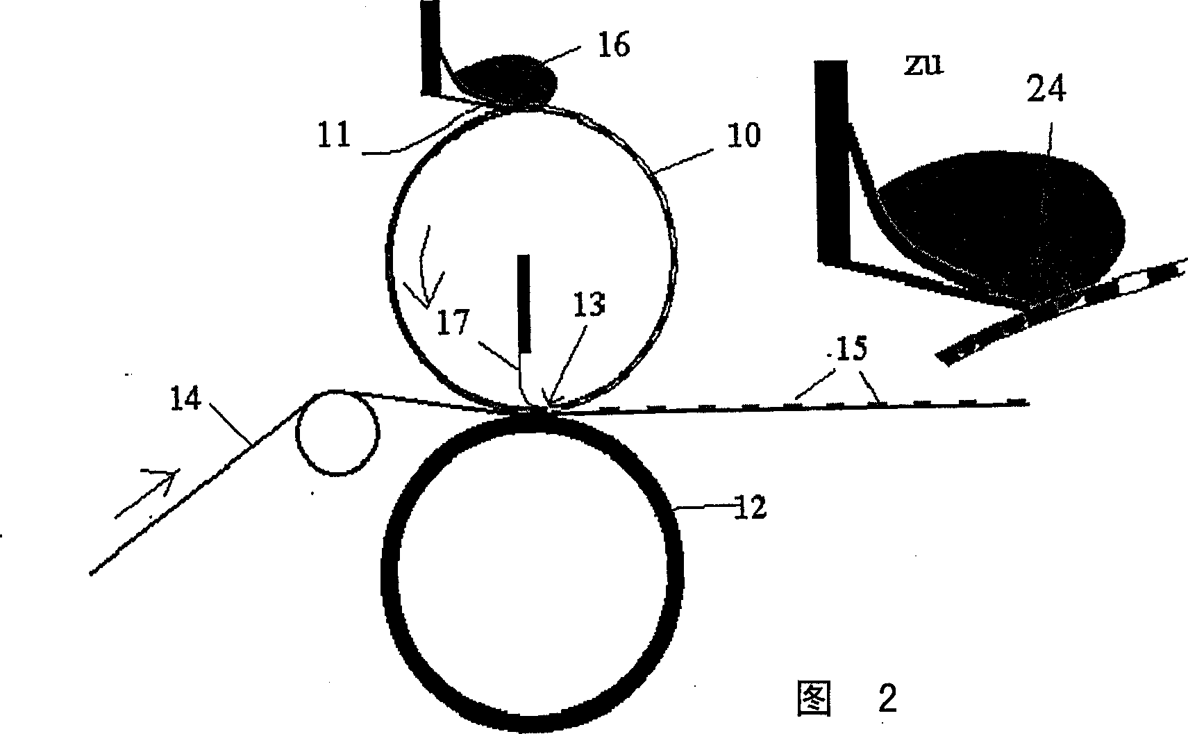 Method and equipment for producing flexible cloth possessing hot melt adhesive coating layer applied by wire mesh