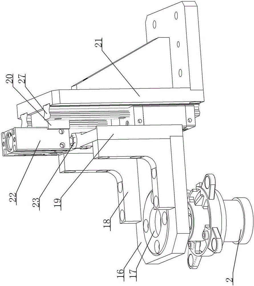 Clamp spring conveying press-in structure