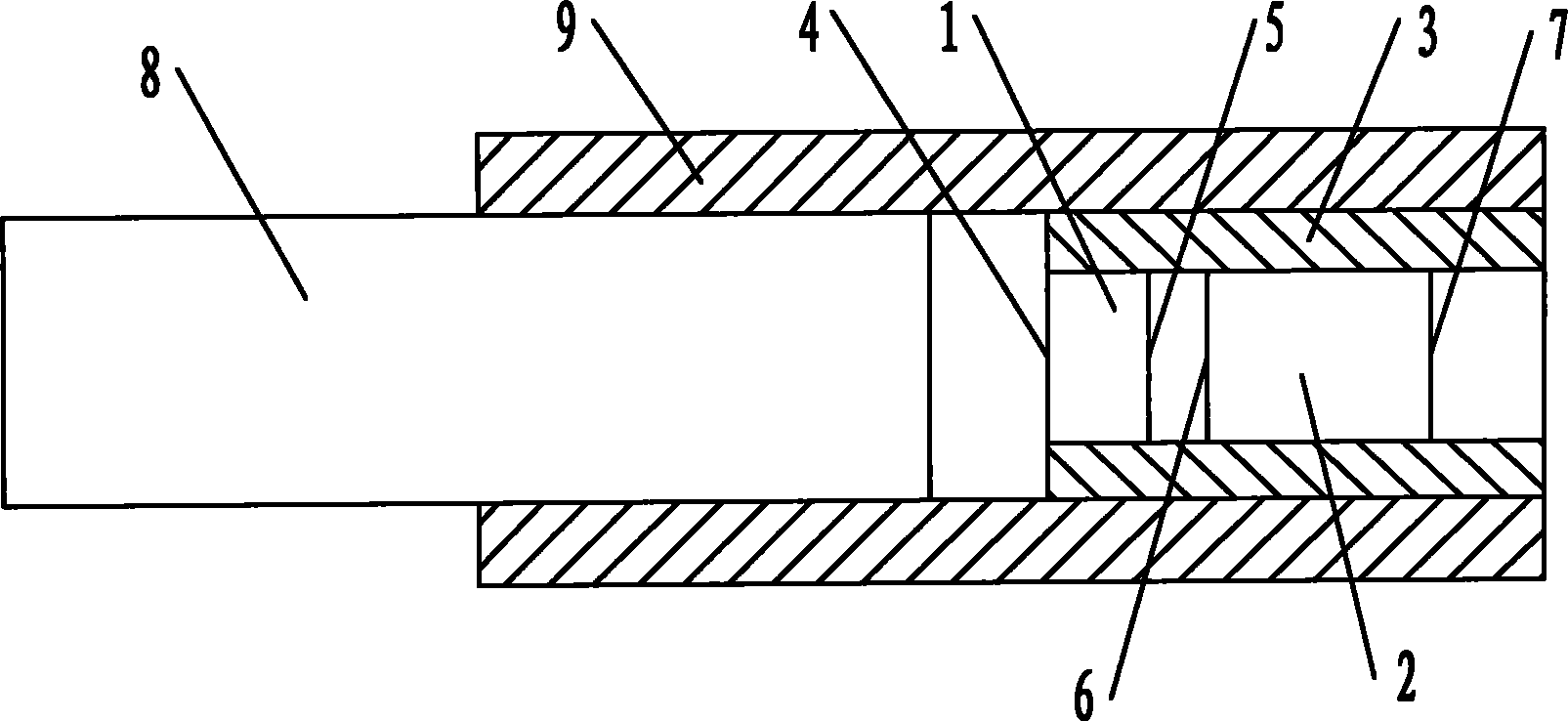 Optical fiber coupling semiconductor laser output light band indicating device