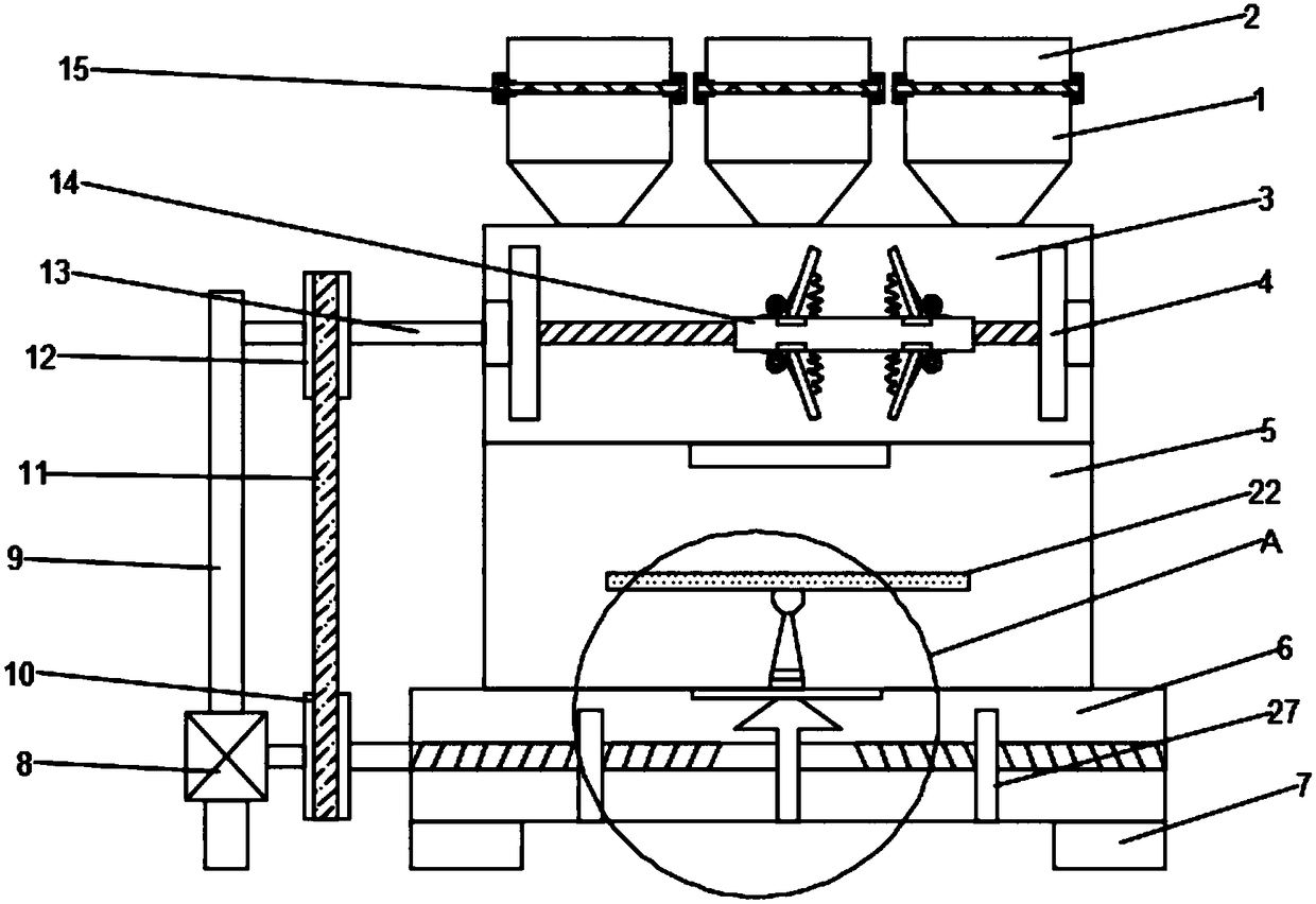 Automatic feeding device for livestock raising