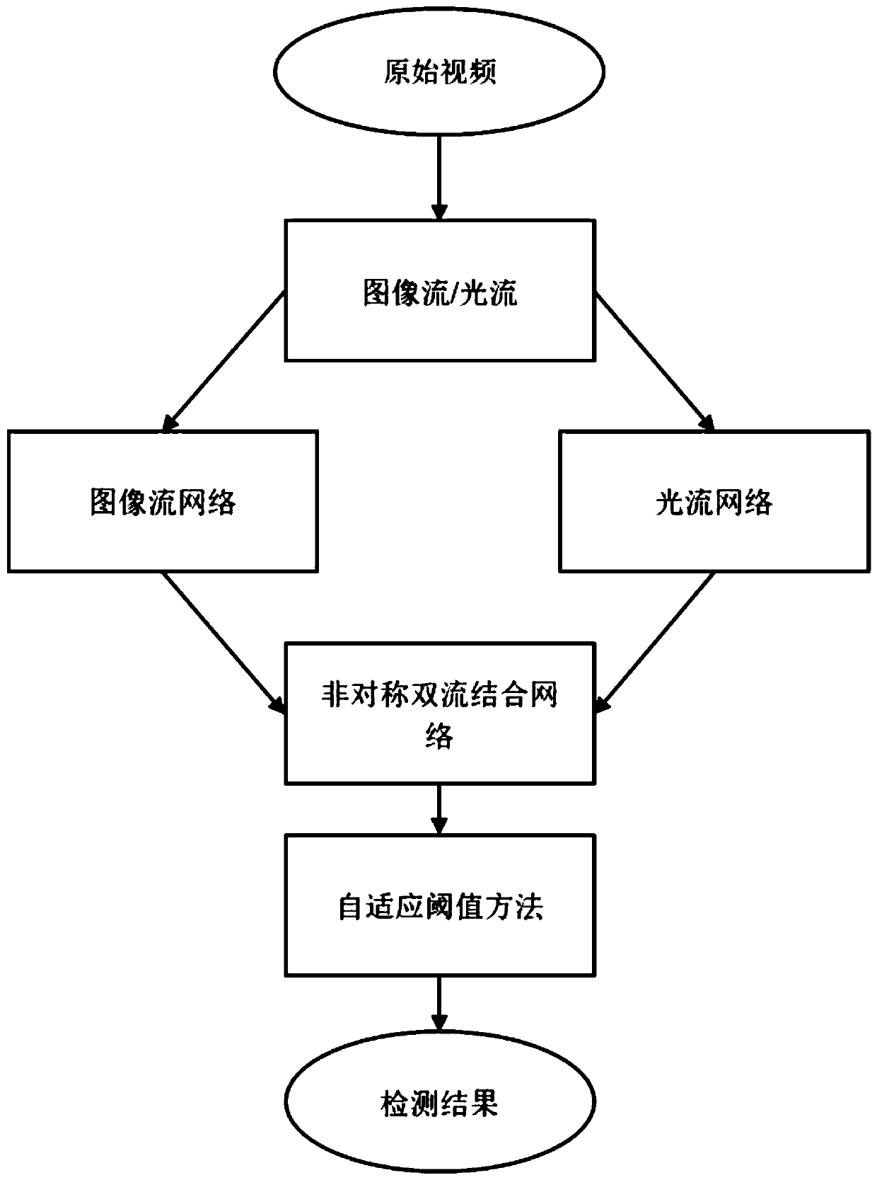 Action detection method based on asymmetric multi-flow