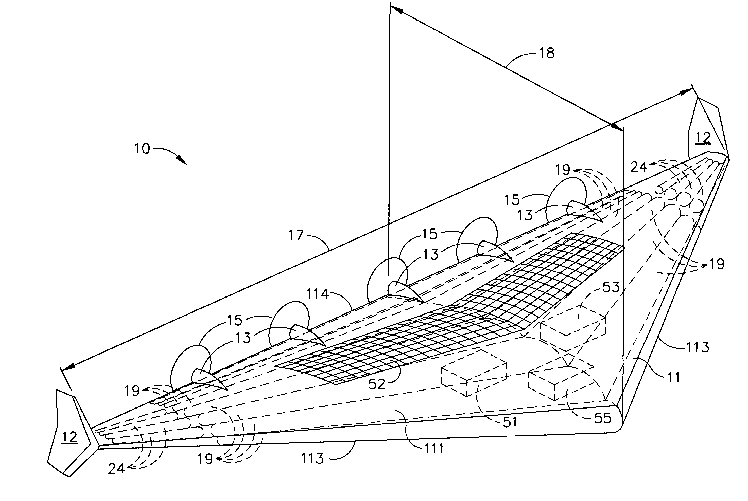 Delta-winged hybrid airship