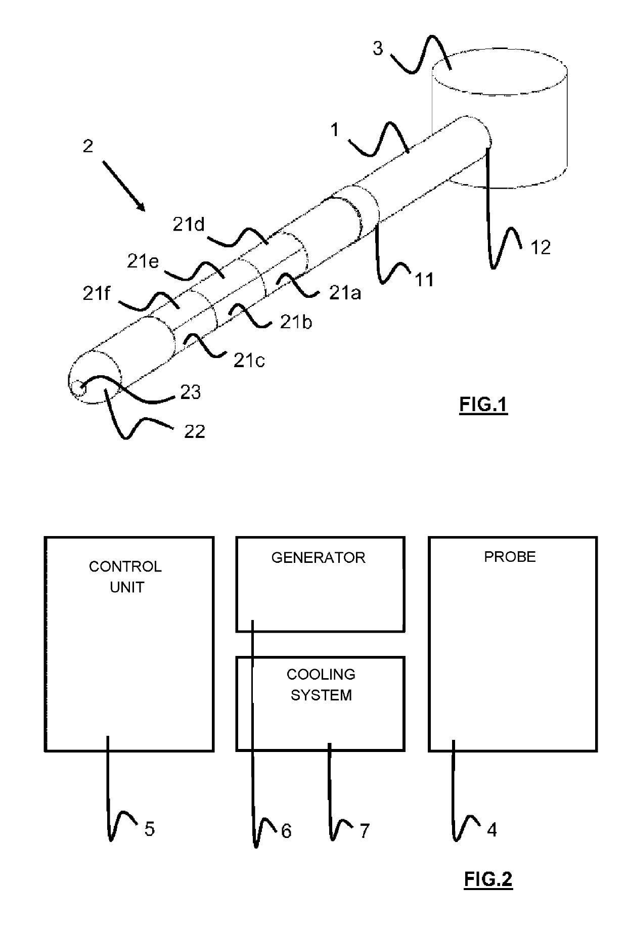 Ultrasonic thermal ablation probe