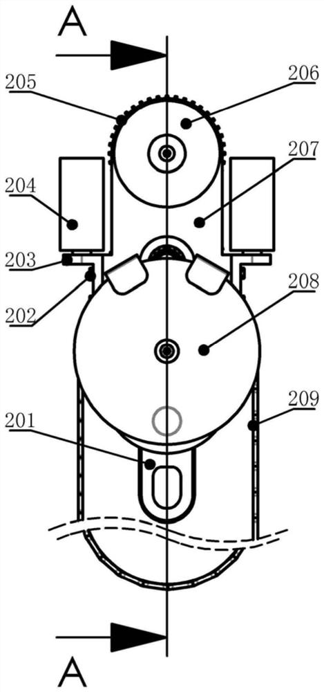 Tube rail hoisting device