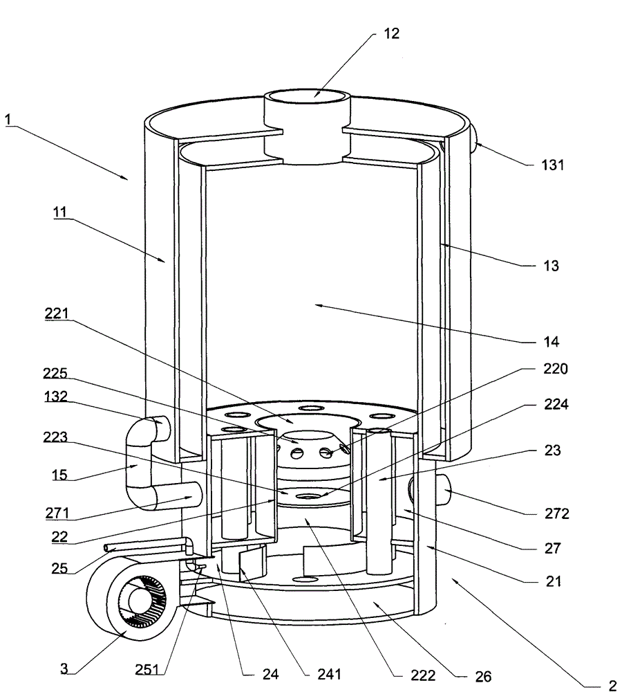 Gas boiler burner