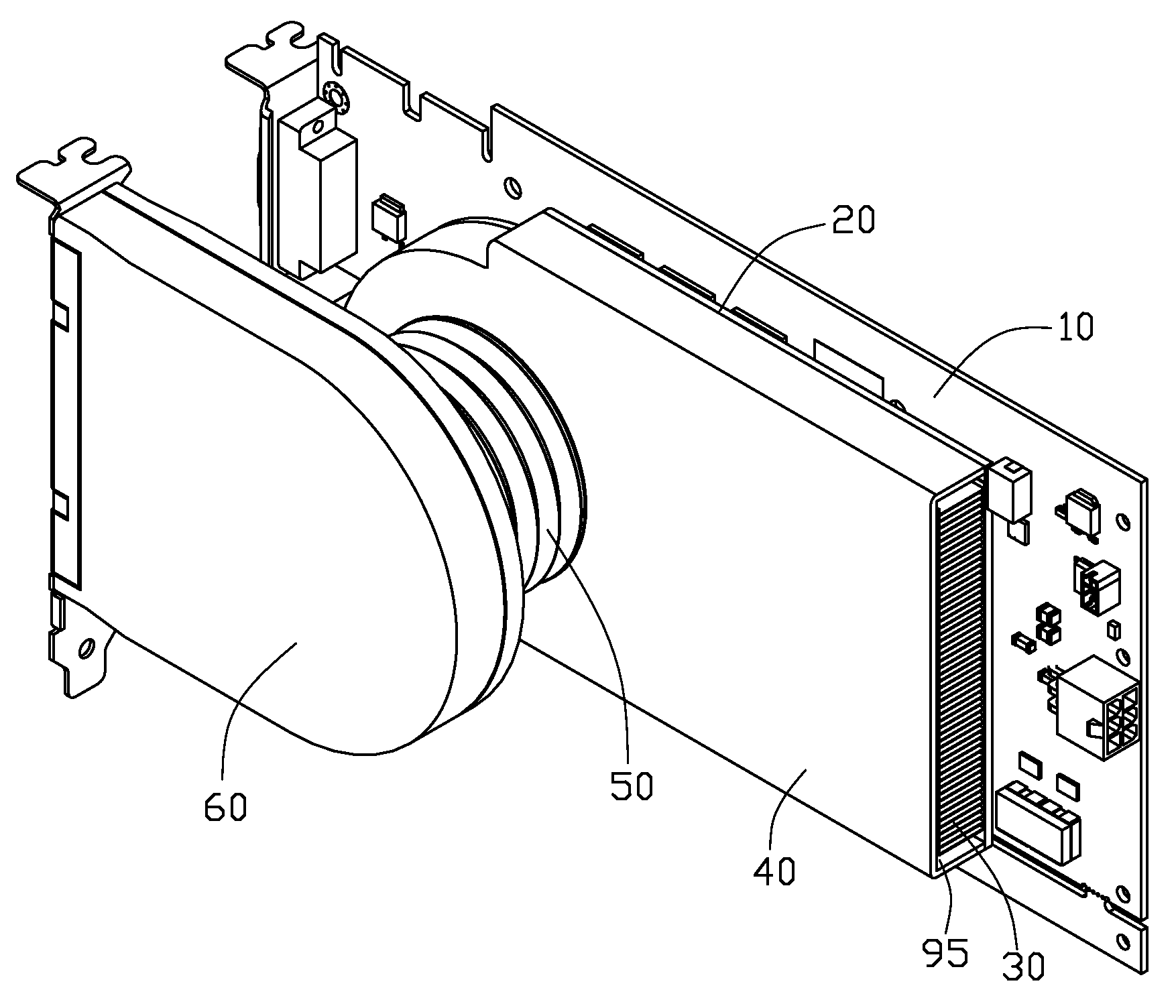 Heat dissipation device for computer add-on cards