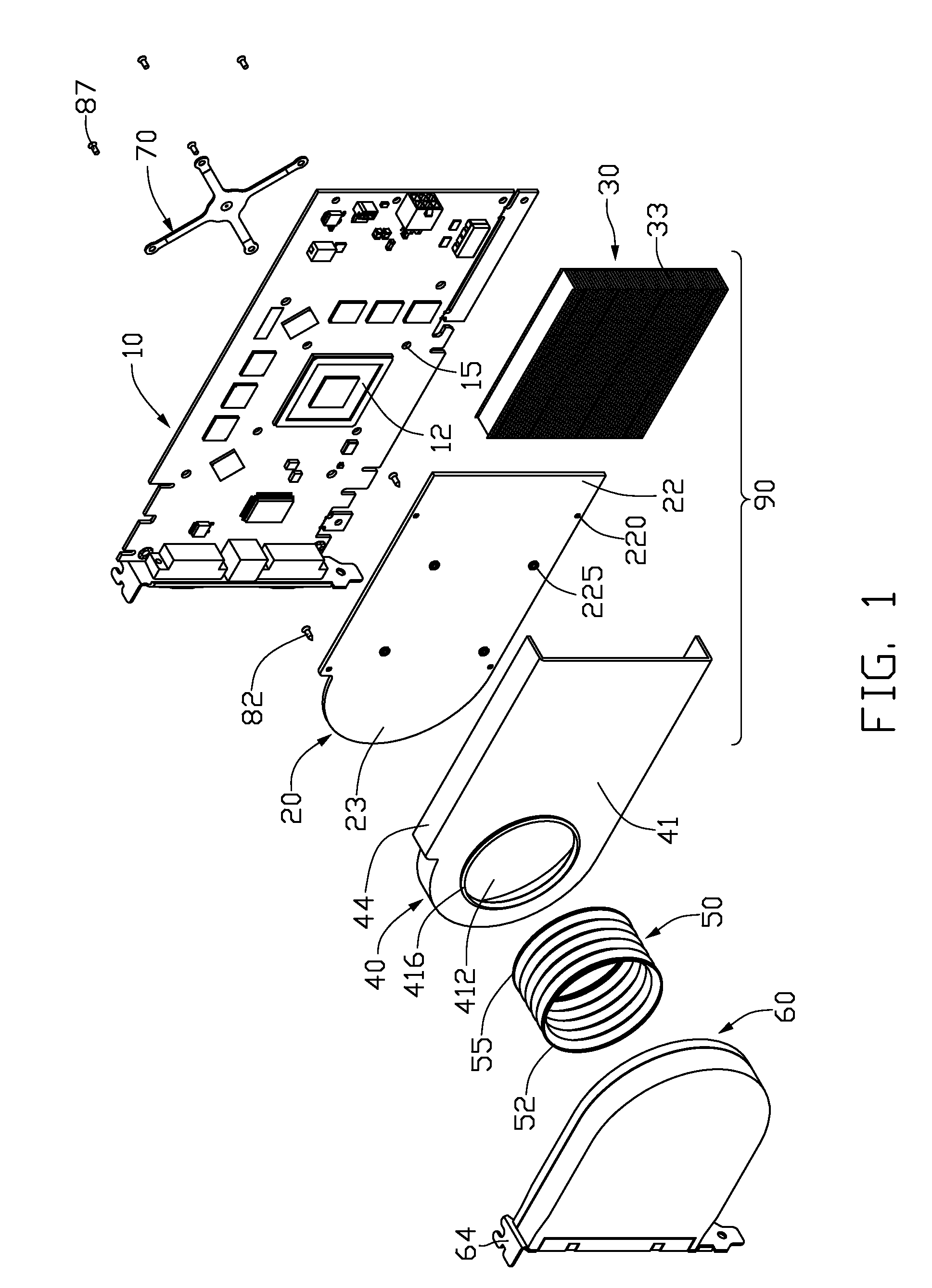 Heat dissipation device for computer add-on cards