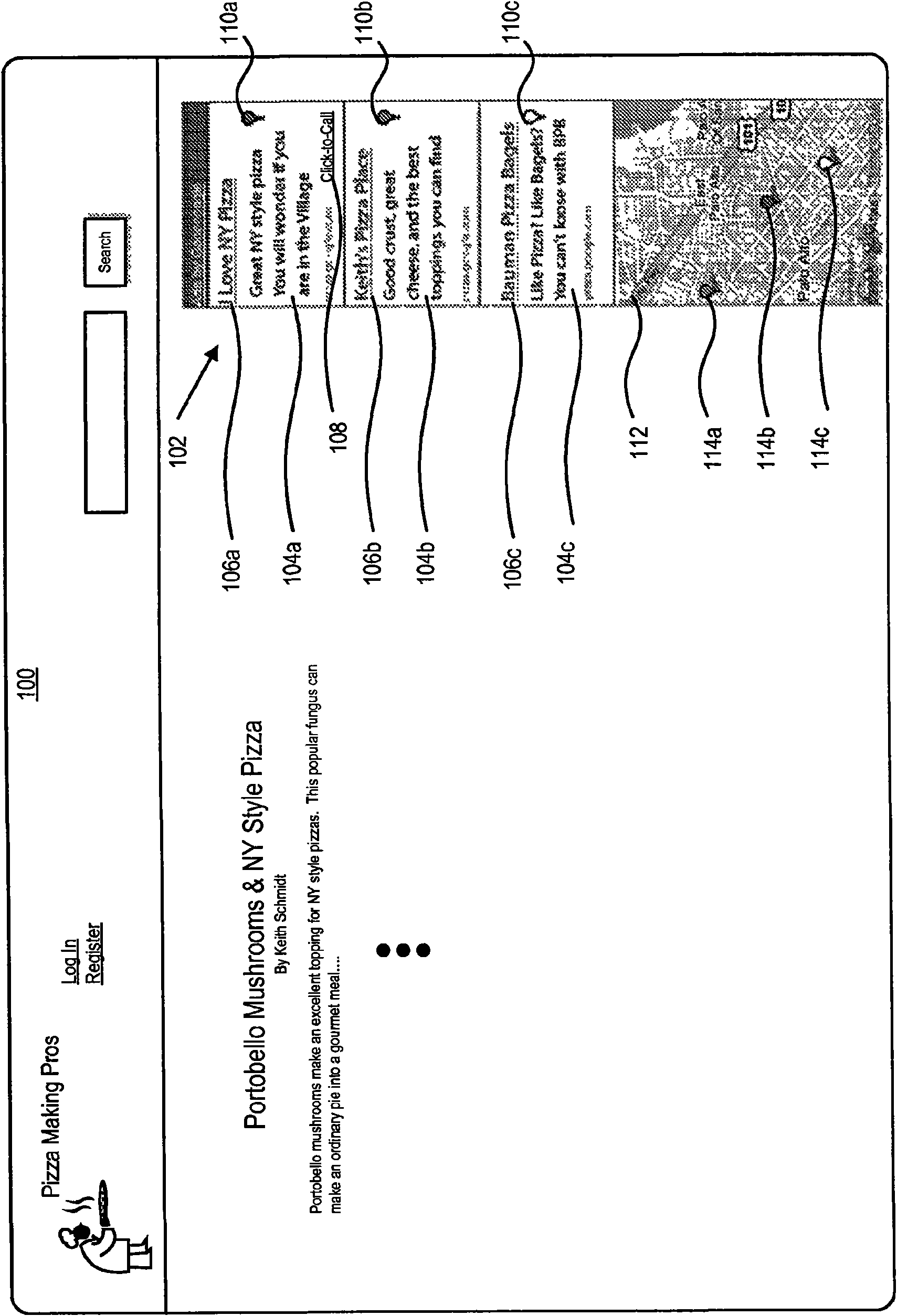 Location based, content targeted information