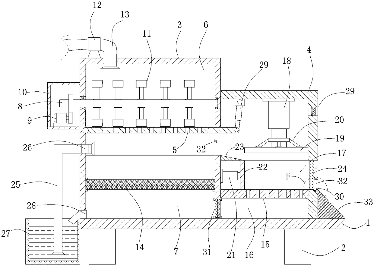 Mud tailing treatment device for grouting machine