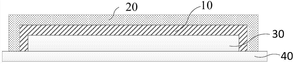 Film packaging structure and organic light-emitting device with same