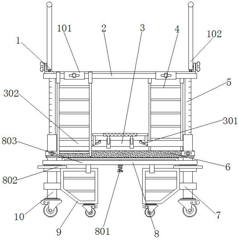 Scaffold with adjustable height