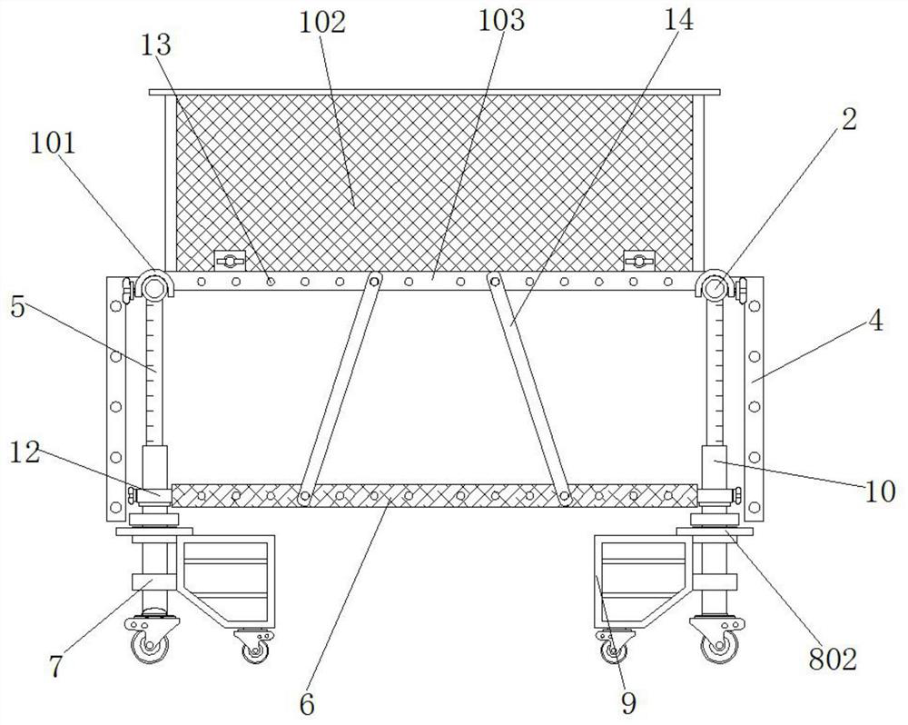 Scaffold with adjustable height