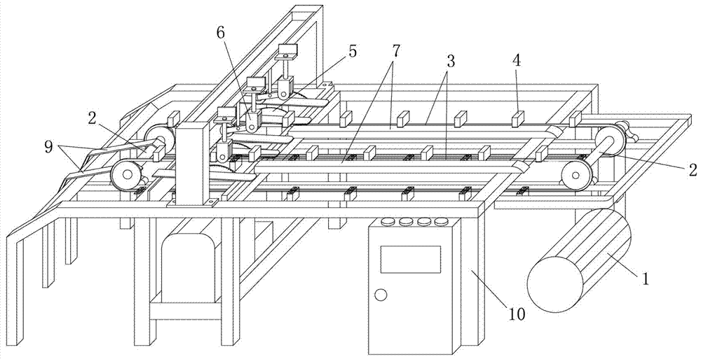 Full-automatic groove broacher for wood processing