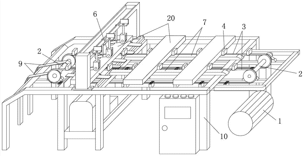 Full-automatic groove broacher for wood processing