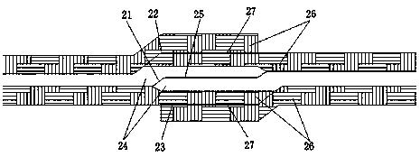 Flexible biological roadbed slope drainage ditch and construction method thereof