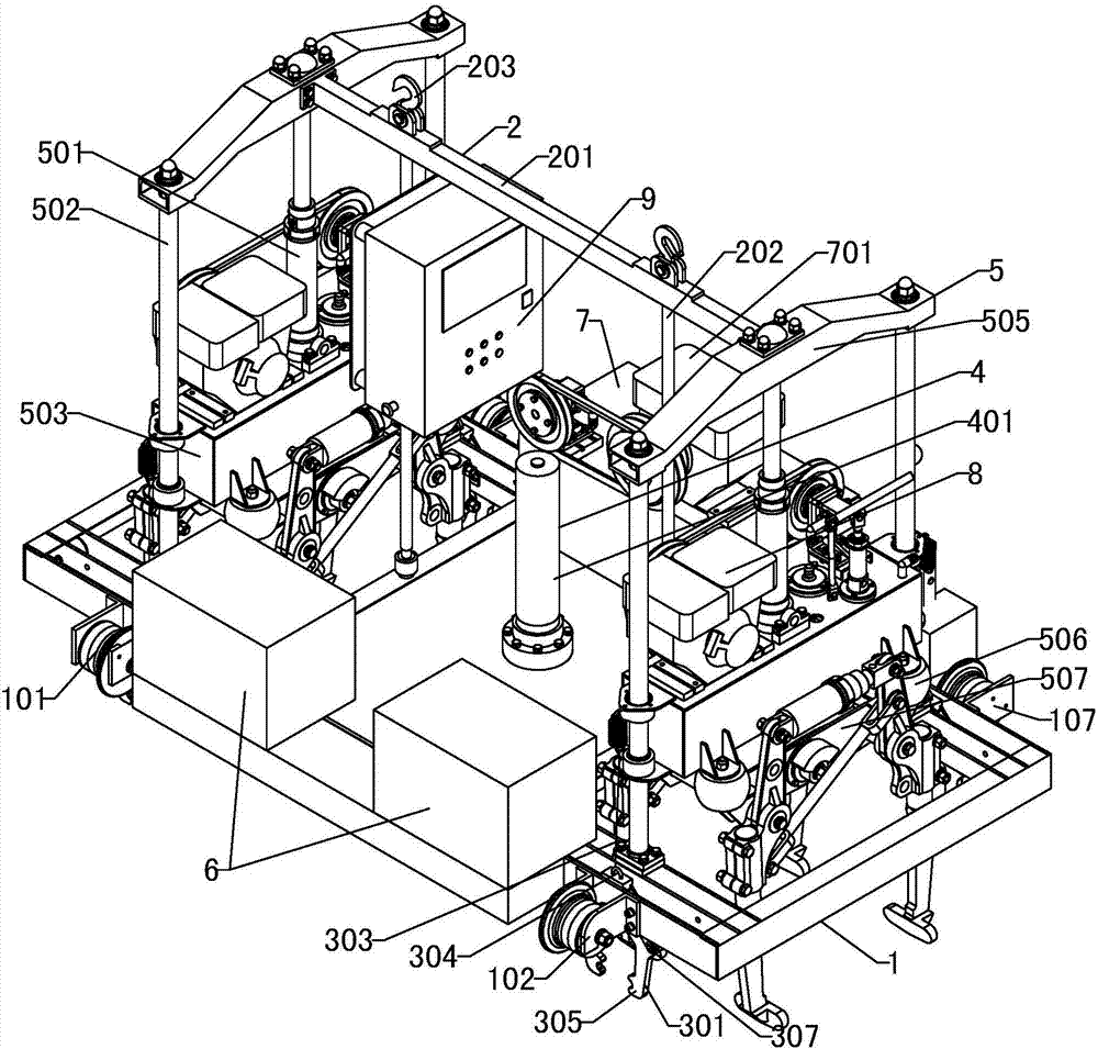 Small full-automatic hydraulic tamping wagon