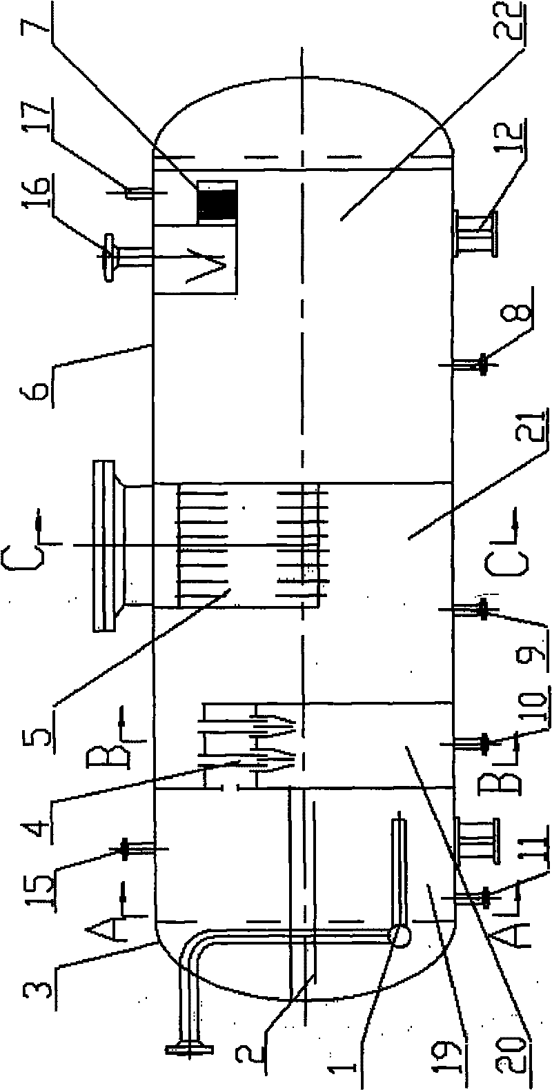 Oil, water and solid multi-phase separation method for natural gas