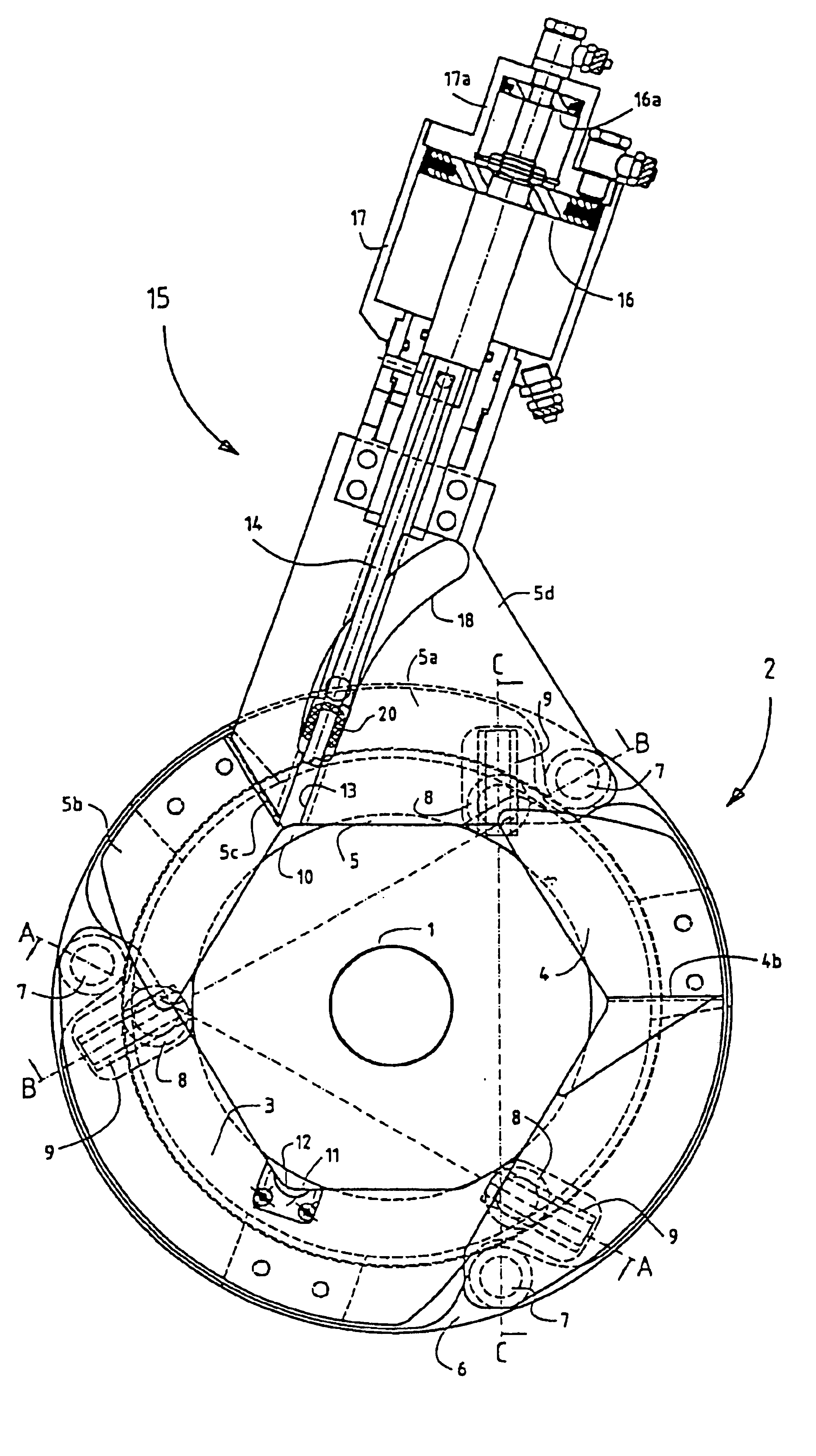 Closing device for flexible tubular packaging