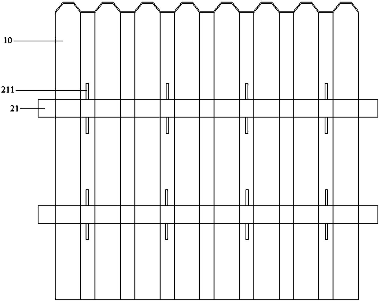 Foundation pit supporting structure and construction method thereof