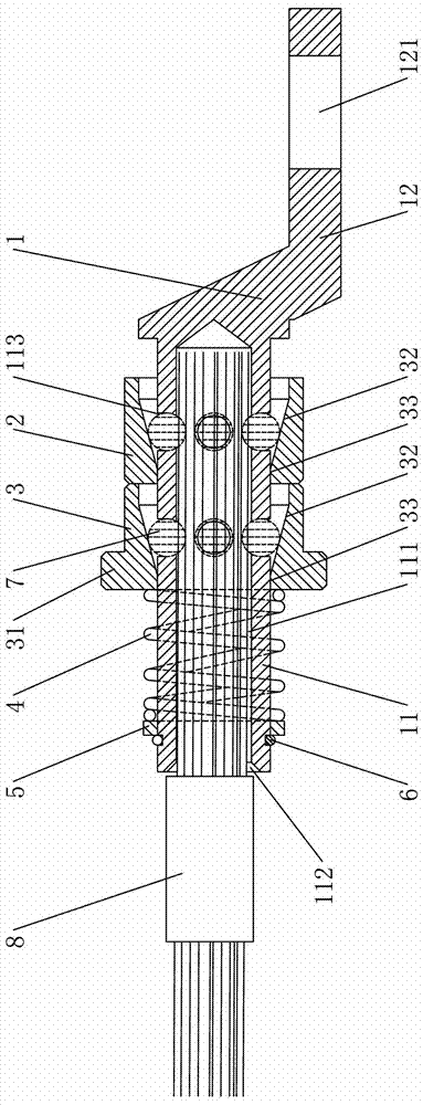 Multi-face external pressing type fast energy-saving conductive connector