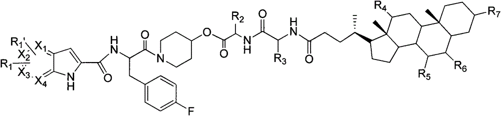 Glycogen phosphorylase inhibitor bile acid derivatives containing biocleavable dipeptide, its preparation method and medical application