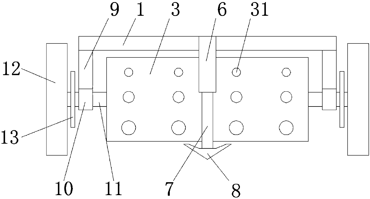 Seeding device capable of automatically watering and used for new crop variety planting