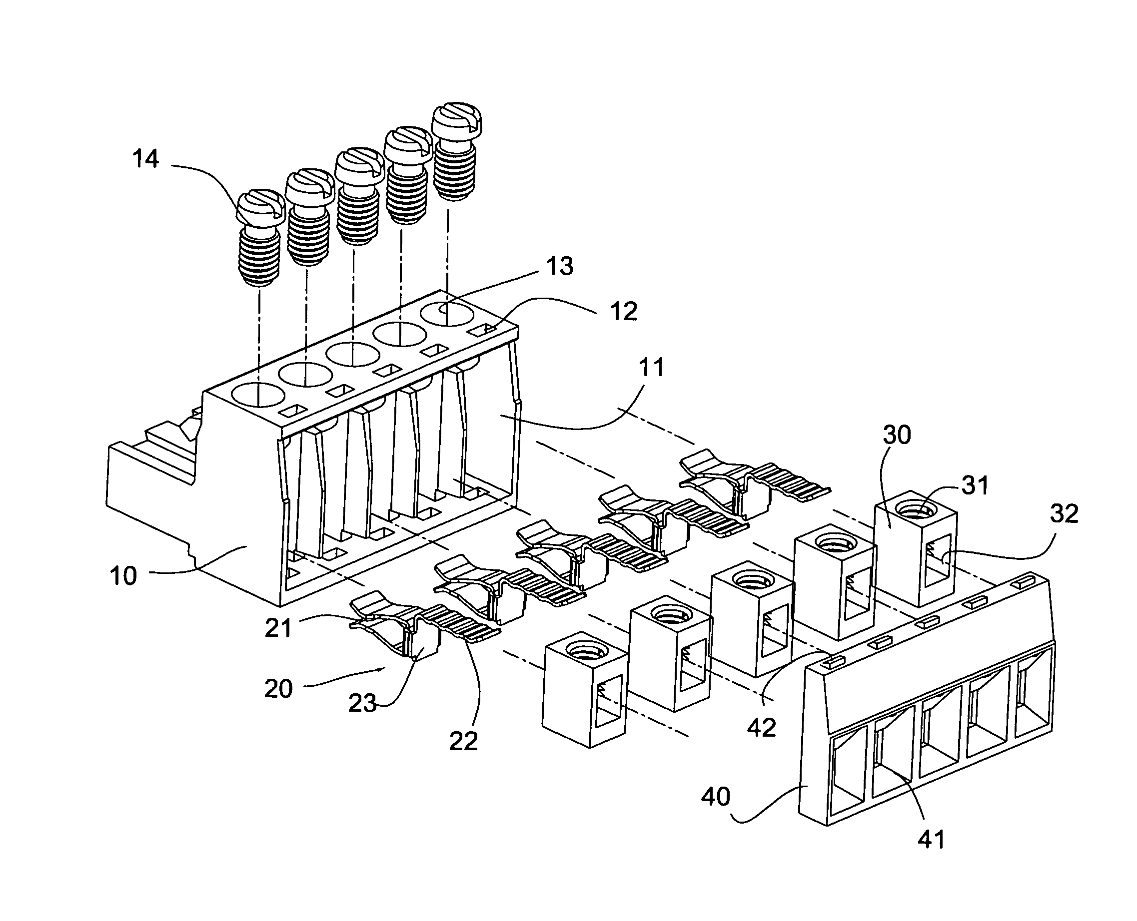 Terminal table fastener