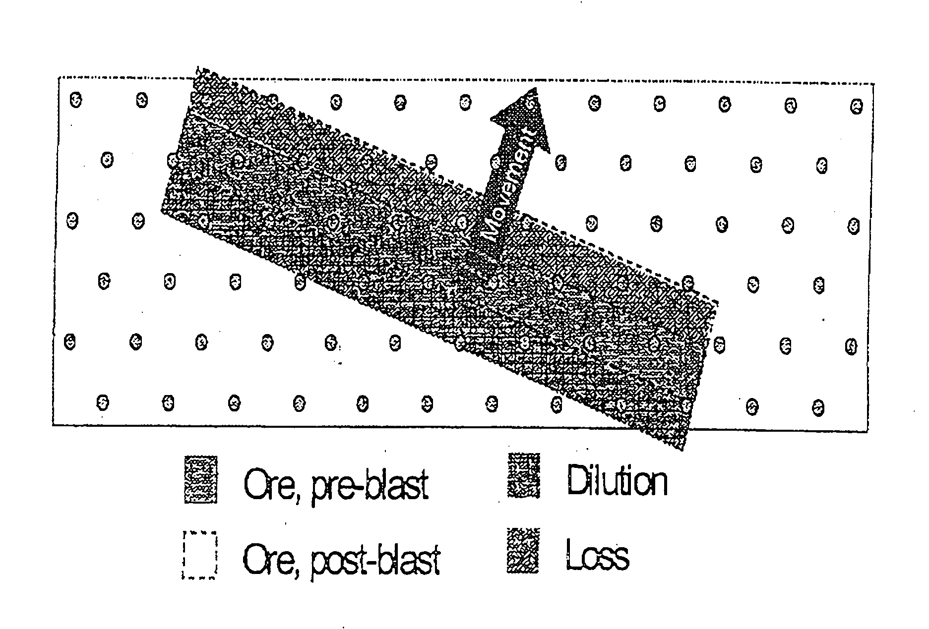 Blast movement monitor and method for determining the movement of a blast movement monitor and associated rock as a result of blasting operations