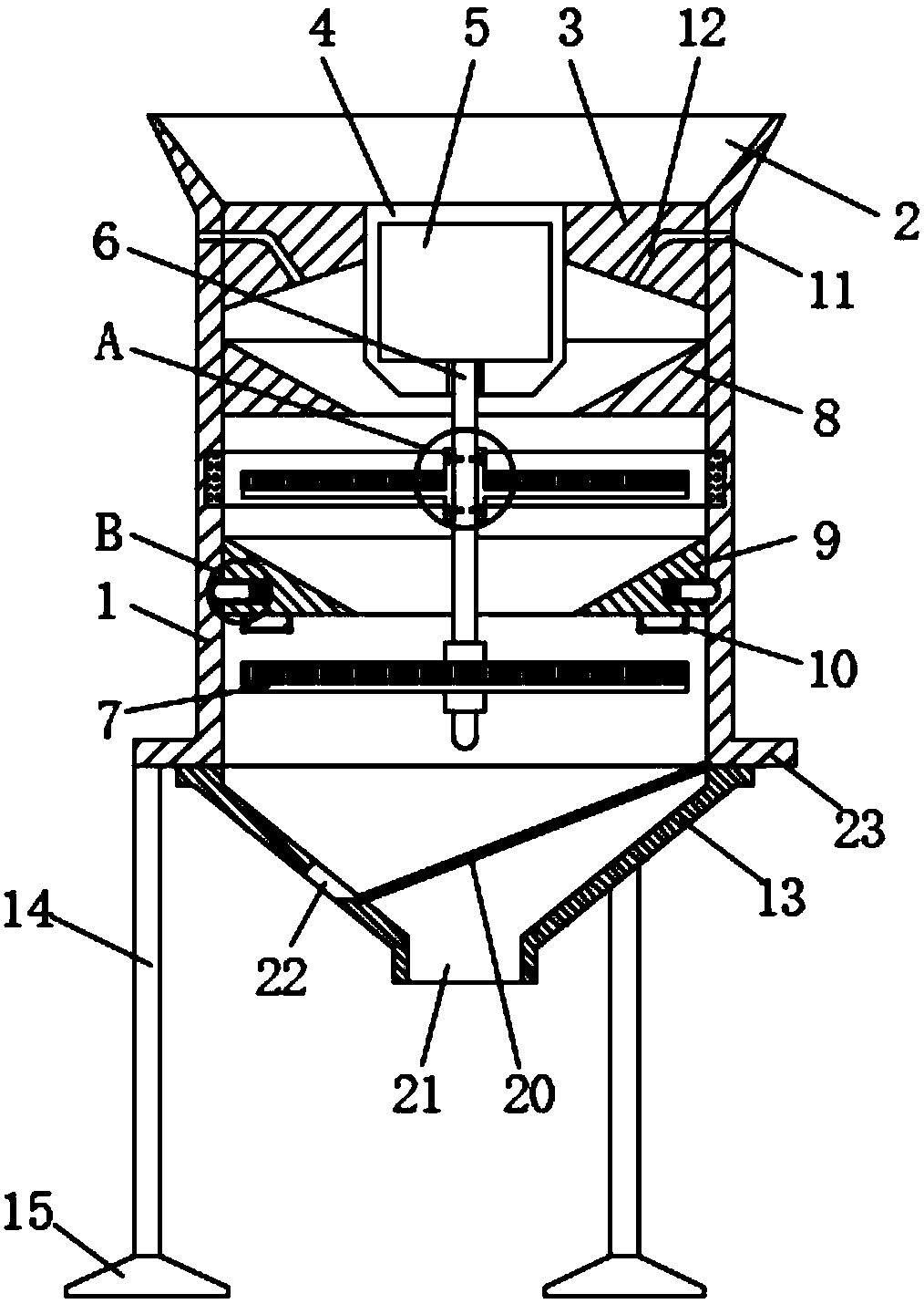 Cleaning device for short grained wild fruits