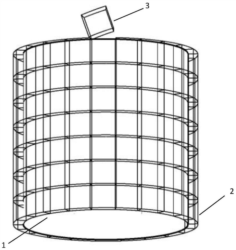 Deflected and folded inflatable block point connection space capsule shell structure