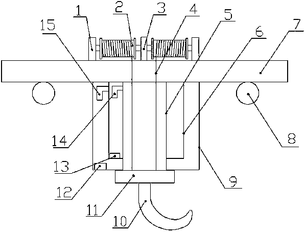 Roll-weakening device of crane