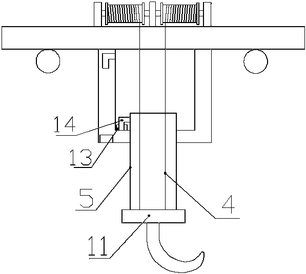 Roll-weakening device of crane