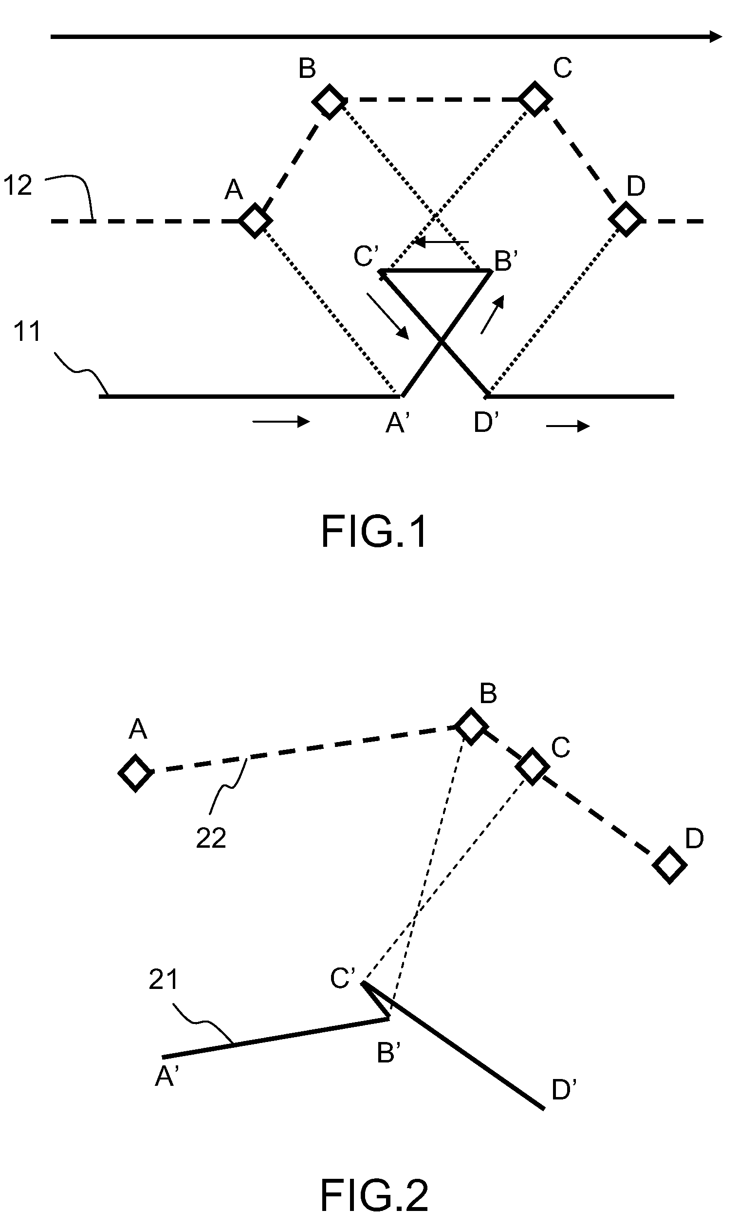 Method and device for calculating a path which is laterally offset with respect to a reference path